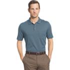 Men's Van Heusen Flex Stretch Striped Jacquard Polo, Size: Small, Turquoise/blue (turq/aqua)