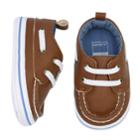 Baby Boy Carter's Boat Shoe Crib Shoes, Size: 0-3 Months, Brown