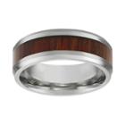 Lynx Stainless Steel And Wood Band - Men, Size: 10, Brown