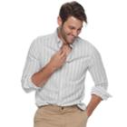 Men's Sonoma Goods For Life&trade; Flexwear Slim-fit Oxford Button-down Shirt, Size: Xxl, Med Grey