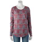 Women's Sonoma Goods For Life&trade; Everyday Crewneck Tee, Size: Large, Med Red