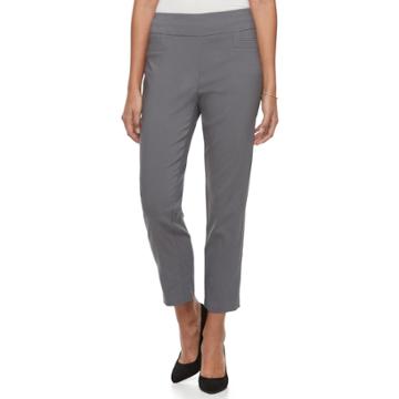 Women's Studio 253 Stretch Ankle Pants, Size: Xl, Light Grey