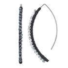 Simply Vera Vera Wang Nickel Free Seed Bead Threader Earrings, Women's, Black