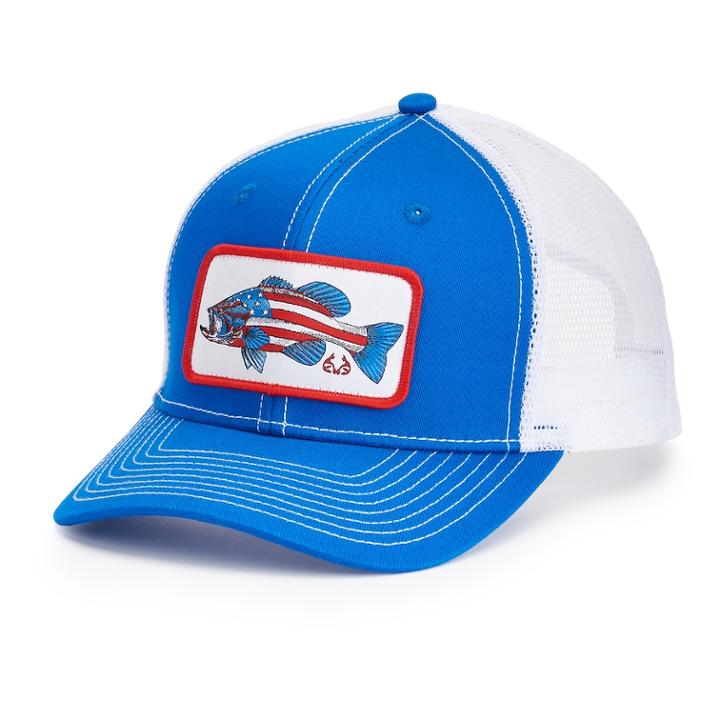Men's Realtree Ameri-bass Trucker Cap, Brown Over
