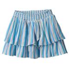 Girls 4-12 Sonoma Goods For Life&trade; Striped Smocked Waist Tiered Skort, Girl's, Size: 6x, Blue (navy)