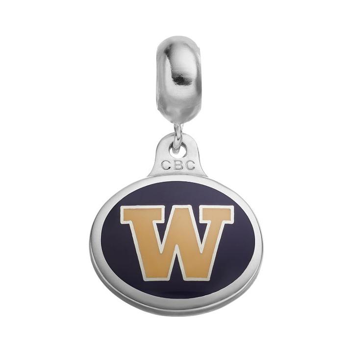 Fiora Sterling Silver Washington Huskies Logo Charm, Women's, Multicolor