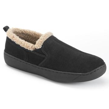 Hideaways By L.b. Evans Roderic Suede Men's Slippers, Size: Medium (11), Black