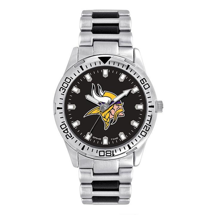 Men's Game Time Minnesota Vikings Heavy Hitter Watch, Silver