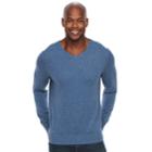 Men's Croft & Barrow&reg; Classic-fit 12gg V-neck Sweater, Size: Xl, Turquoise/blue (turq/aqua)