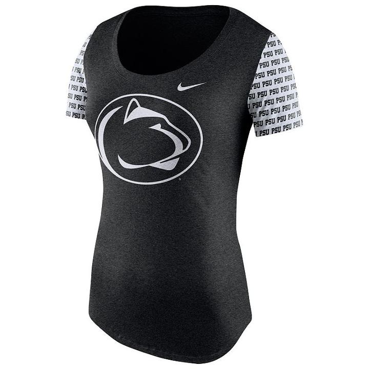 Women's Nike Penn State Nittany Lions First String Tee, Size: Xl, Black