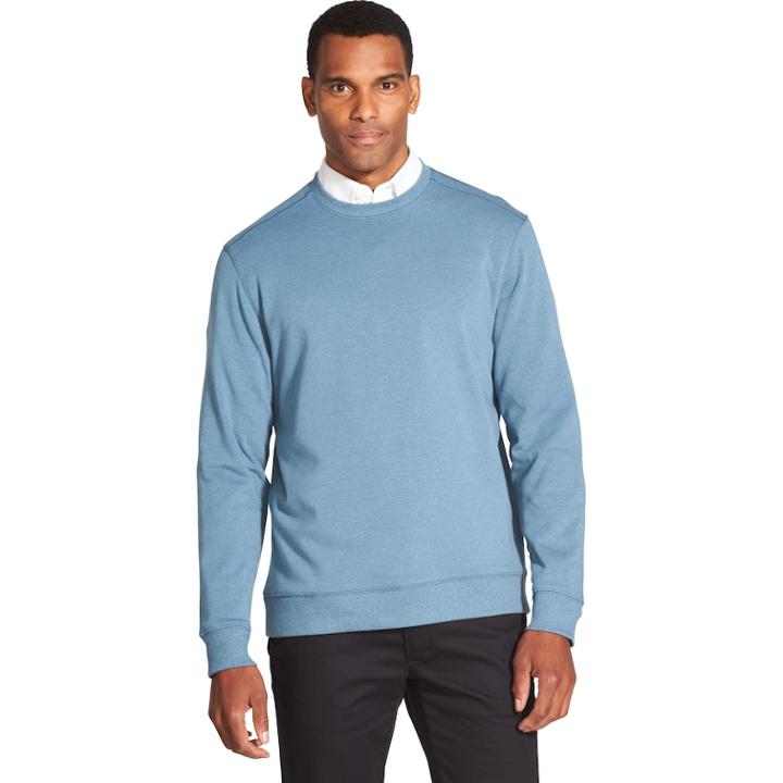 Men's Van Heusen Flex Classic-fit Fleece Knit Crewneck Sweater, Size: Xl, Blue