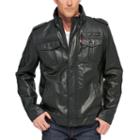 Big & Tall Men's Levi's&reg; Sherpa-lined Faux-leather Trucker Jacket, Size: Xxl Tall, Black