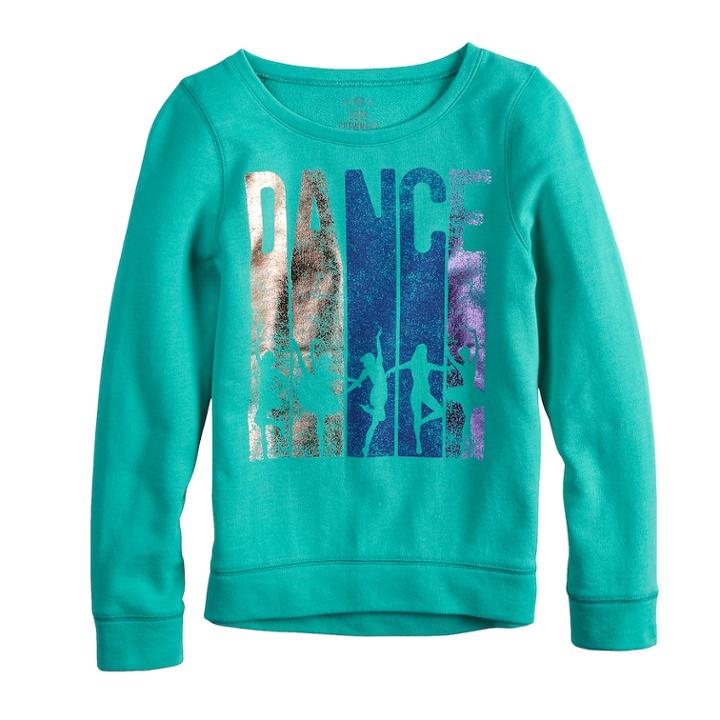 Girls 7-16 & Plus Size So&reg; Easy Crew Pullover Sweatshirt, Size: 14, Light Blue
