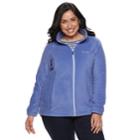 Plus Size Columbia Three Lakes Fleece Jacket, Women's, Size: 1xl, Purple