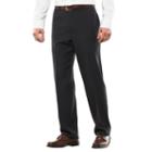 Big & Tall Haggar&reg; Eclo&trade; Stria No-iron Classic-fit Flat-front Dress Pants, Men's, Size: 50x32, Black