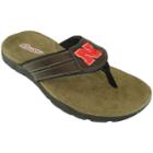 Men's Nebraska Cornhuskers Pregame Flip-flops, Size: 8, Brown