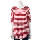 Women's French Laundry Crisscross Tee, Size: Large, Light Red