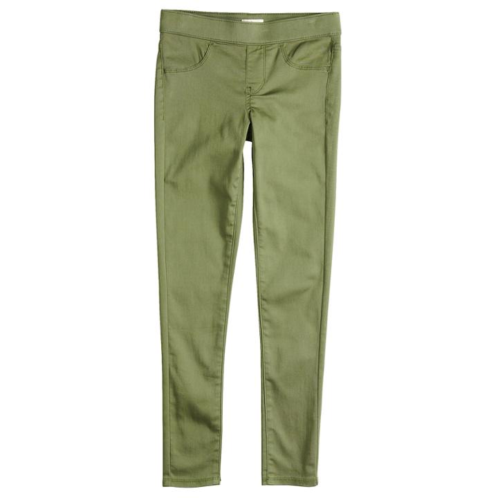 Girls 7-16 & Plus Size So&reg; Pull-on Ultimate Jeggings, Size: 20 1/2, Med Green