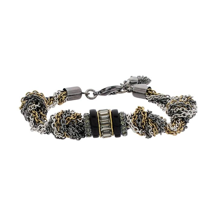 Simply Vera Vera Wang Tri Tone Knotted Chain Bracelet, Women's, Multicolor