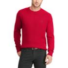Men's Chaps Classic-fit Thermal Crewneck Sweater, Size: Large, Red