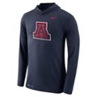 Men's Nike Arizona Wildcats Dri-fit Hooded Tee, Size: Small, Blue (navy)