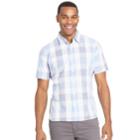 Men's Van Heusen Slim-fit Never Tuck Button-down Shirt, Size: Xxl, Blue (navy)