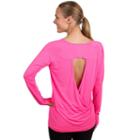 Women's Jockey Sport Cross Back Yoga Top, Size: Medium, Light Red