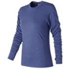Women's New Balance Heather Tech Long Sleeves, Size: Small, Blue Other
