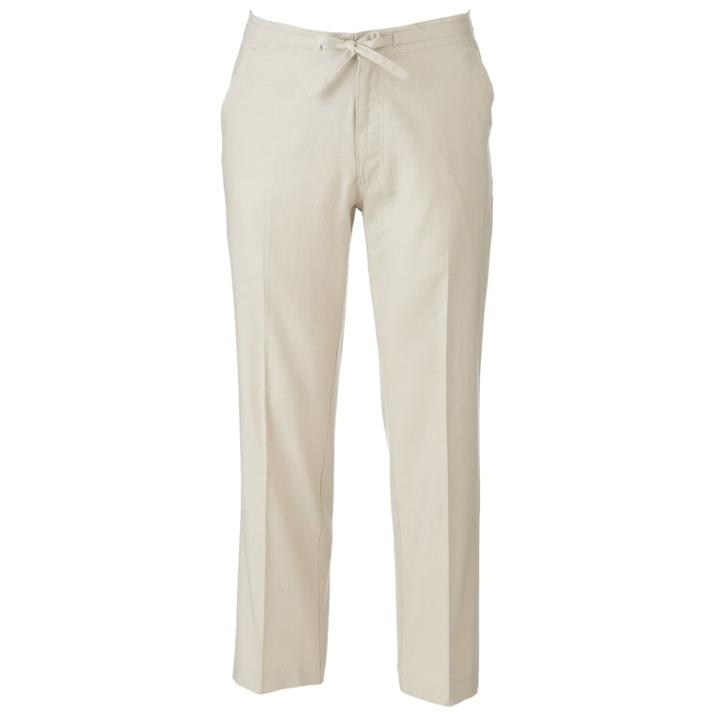 Big & Tall Havanera Classic-fit Linen-blend 32-inch Inseam Drawstring Pants, Men's, Size: 4xb, White