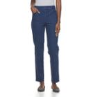 Women's Croft & Barrow&reg; Straight-leg Pull-on Jeans, Size: Large, Blue