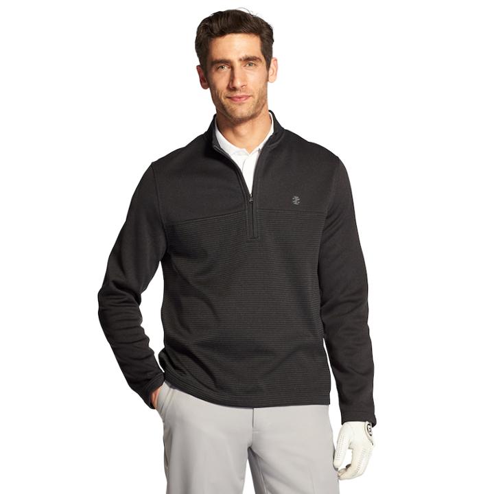 Men's Izod Classic-fit Hydra Shield Half-zip Fleece Golf Pullover, Size: Xxl, Black