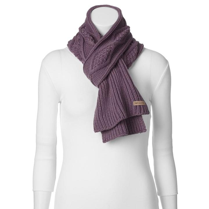 Columbia Cable-knit Oblong Scarf, Women's, Purple