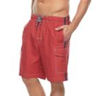 Men's Croft & Barrow&reg; Side-striped Swim Trunks, Size: Small, Brt Red
