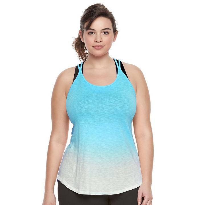Juniors' Plus Size So&reg; Strappy Back Tank, Girl's, Size: 1xl, Turquoise/blue (turq/aqua)