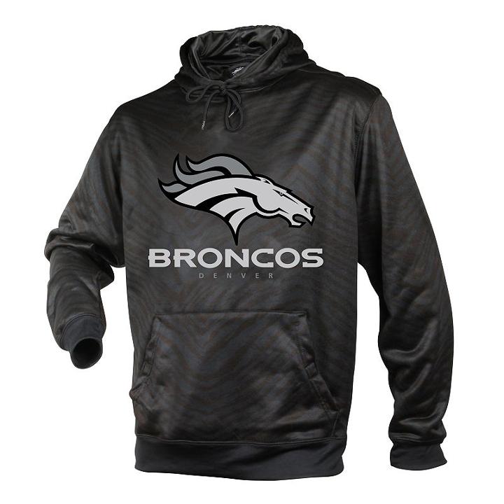 Men's Zubaz Denver Broncos Black Tonal Stripe Hoodie, Size: Large