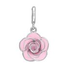 Laura Ashley Botanical Collection Sterling Silver Pink Rose Charm, Women's, Grey