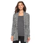 Women's Ab Studio Button Open-front Cardigan, Size: Medium, Ovrfl Oth
