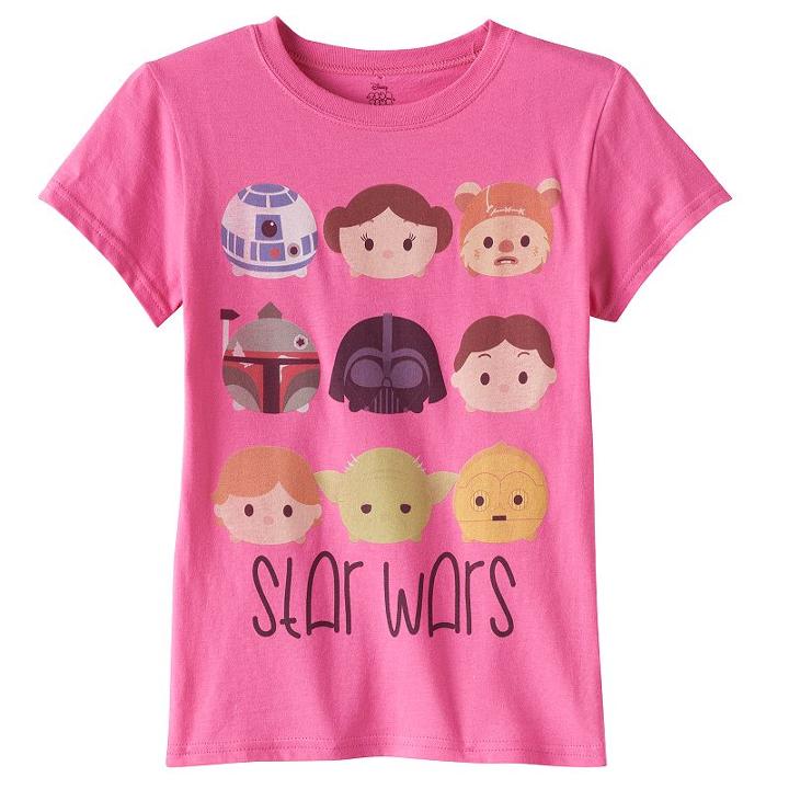 Disney's Tsum Tsum Star Wars Girls 7-16 Graphic Tee, Girl's, Size: Large, Brt Pink