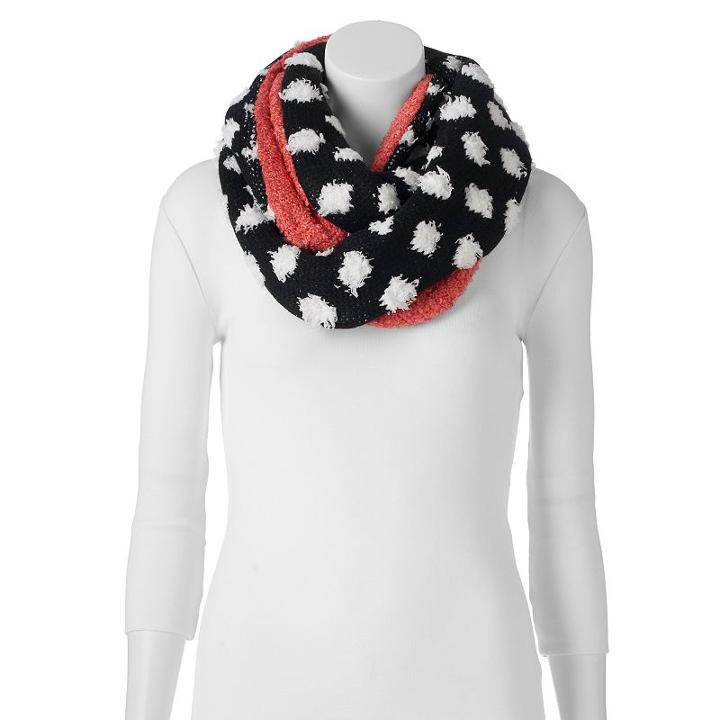 Muk Luks Reversible Polka-dot Infinity Scarf, Women's, Multicolor