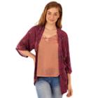 Juniors' Wallflower Velvet Trim Tank & Kimono Set, Teens, Size: Large, Lt Purple