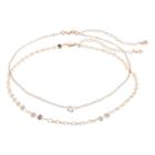 Lc Lauren Conrad Cubic Zirconia Choker Necklace Set, Women's, Light Pink