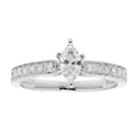 14k Gold Igl Certified Marquise Cut 1/2 Carat T.w. Diamond Engagement Ring, Women's, Size: 9, White
