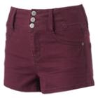 Juniors' Mudd&reg; Super High Rise Shortie Shorts, Teens, Size: 0, Red Other