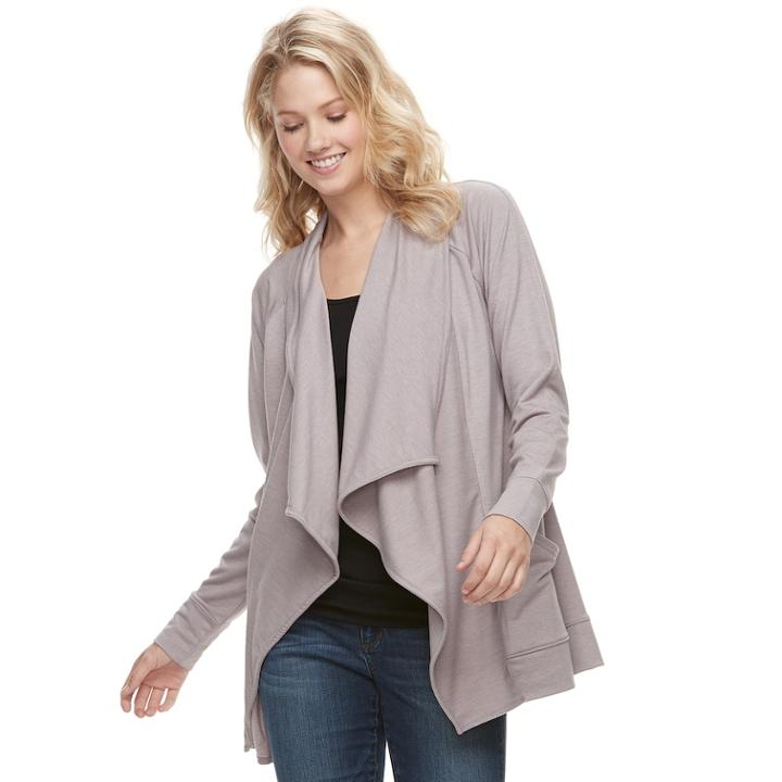 Women's Sonoma Goods For Life&trade; Supersoft Cascade Cardigan, Size: Small, Brt Purple