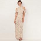 Women's Lc Lauren Conrad Ruffle Cold-shoulder Maxi Dress, Size: 6, Med Pink