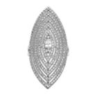 Jennifer Lopez Cubic Zirconia Openwork Marquise Ring, Women's, Size: 8, Silver