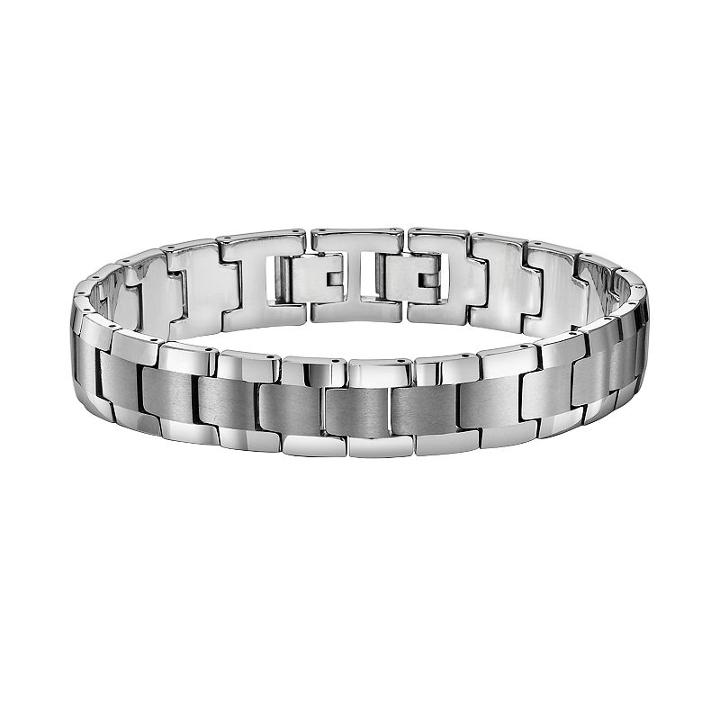 Axl By Triton Men's Stainless Steel Bracelet, Size: 8.5, Grey