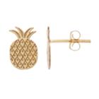 10k Gold Pineapple Stud Earrings, Women's, Yellow