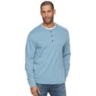 Men's Method Classic-fit Mock-layer Henley, Size: Xl, Light Blue