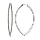 Simply Vera Vera Wang Inside-out Nickel Free Marquise Hoop Earrings, Women's, Silver